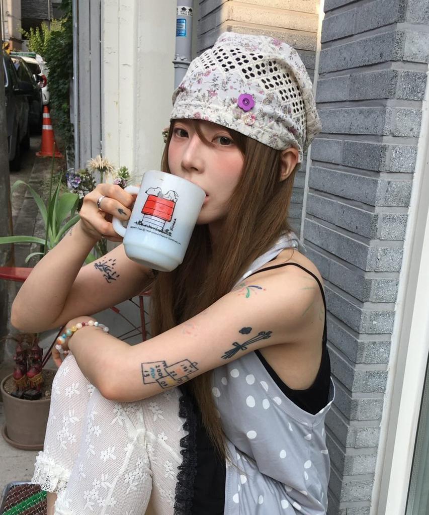 Kiibi Floral Button Beanie Ivory