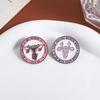 Contemporary Female Reproductive Art Brooch Shining Alloy Pin Trendy Uterus Badge Accessory For Special Occasions