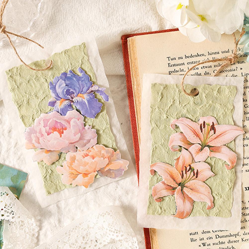 10 Packs A Corner of Flower Town Series Cute Retro Relief Decorative Paper Memo Pad Journal Scrapbooking Material Paper