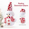 Christmas Knitted Snowman Ornament with Plush Hat and Scarf, Cute Snowman Doll for Christmas Tree Decoration and Holiday Hanging