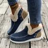 Women's Winter Furry Slip-Resistant Platform Sneakers/Boots - Thick Platform Height Increase