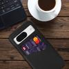 Für Google Pixel 8 Hülle Kartenhalter Stofftextur Leder+PC Handyhülle