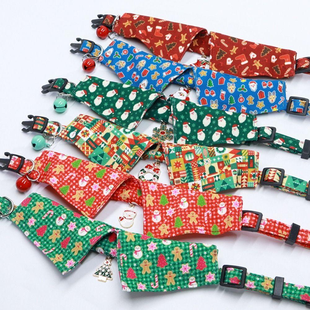with Bell Kitten Bowties Collar Necklace Adjustable Kitten Christmas Bow Collar  Autumn