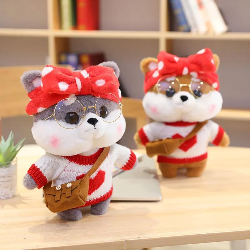 Net Red Shiba Inu Doll Husky Plush Comfortable Toy Puppy Doll Pillow Cute Ragdoll Girl Birthday Gift