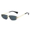 Luxury Frameless Oval Women Sunglasses Retro Brand Thin Frame Design Punk Personality Leisure Men Sun Glasses UV400