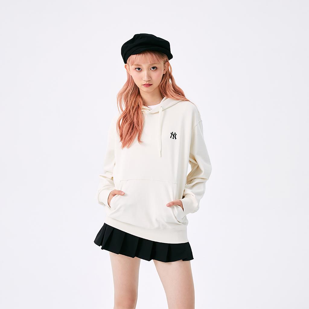 New MLB New York Yankees Basic Collection SS25 Sweatshirt Unisex Ivory 3AHDB0151-50CRS