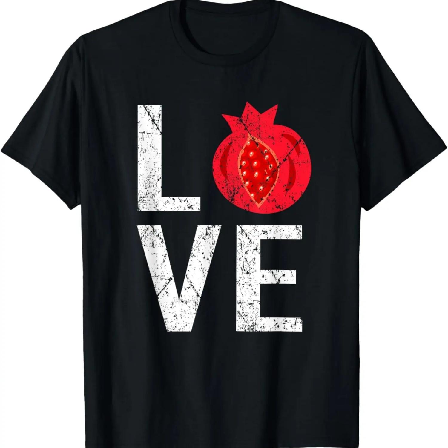 Pomegranate Fruit Design T-Shirt S чёрный