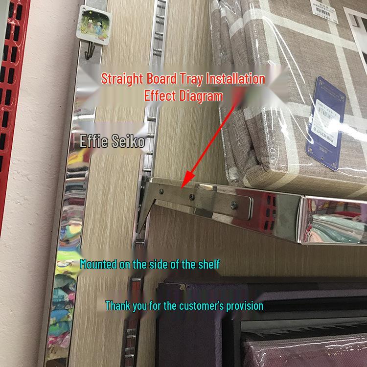 Stainless Steel Sloping Shelf Brackets, 25CM Left & Right Support, Plywood Welding Piece