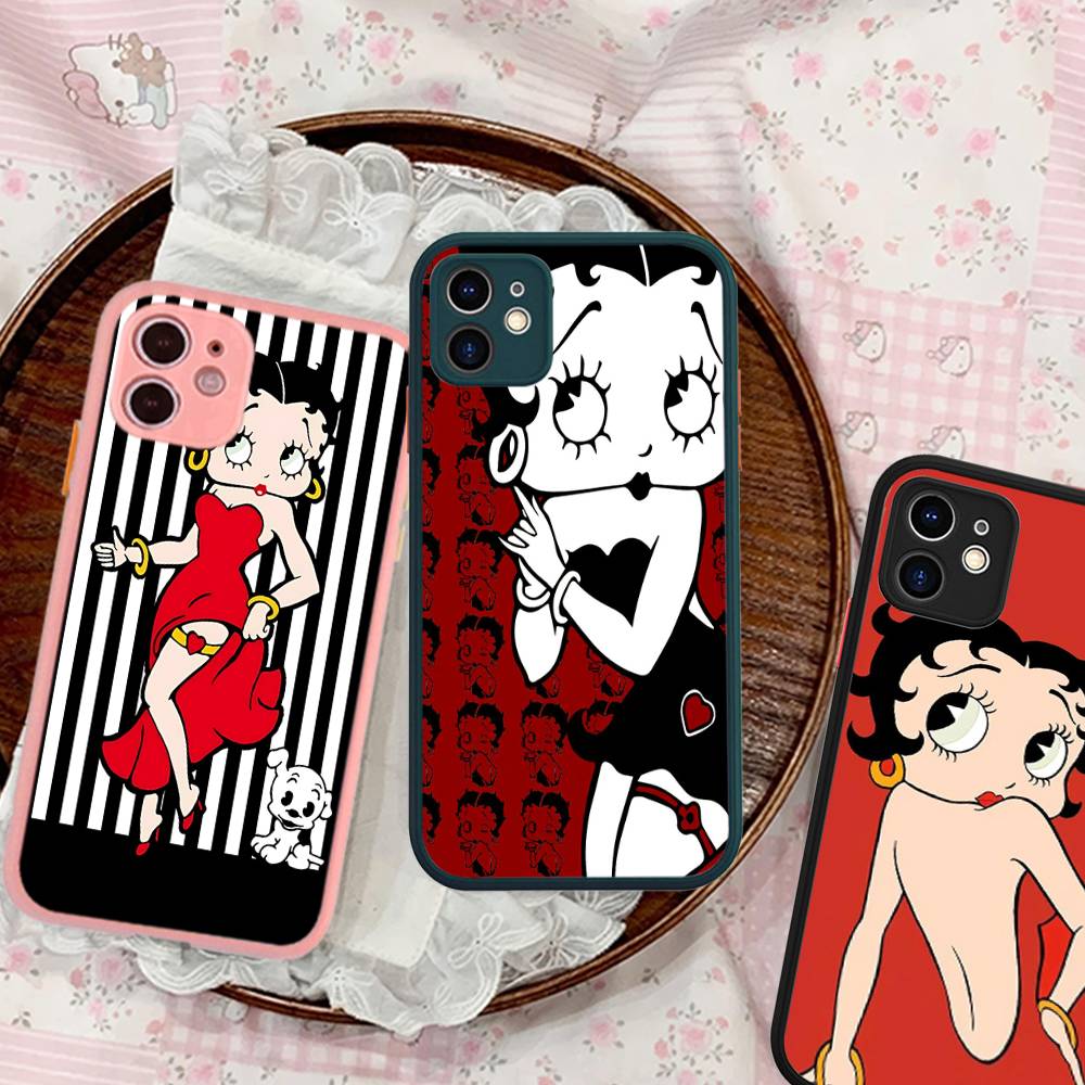 Sexy B-BettyeS-S For iPhone 11 12 13 14 15 16 Pro Max Plus Matte Translucent Phone Cover