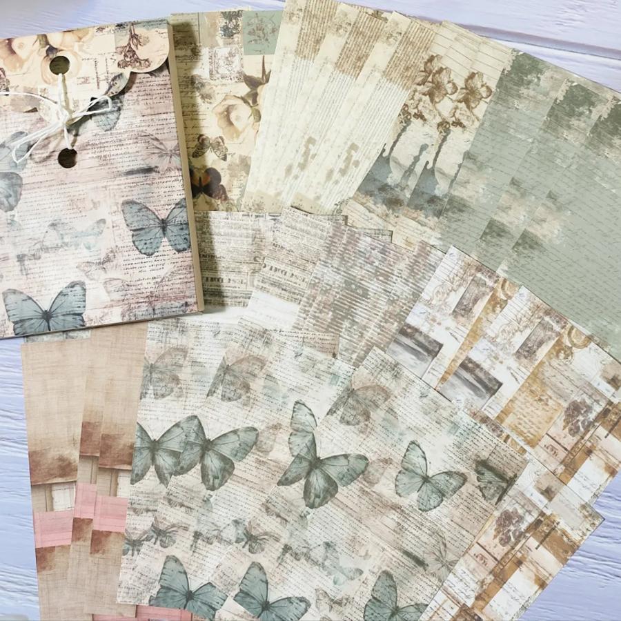 30 Stück Vintage Scrapbook-Papier für Alben Notizbuch zum Scrapbooking, Journaling Collage Handkonto Dekorationspapier