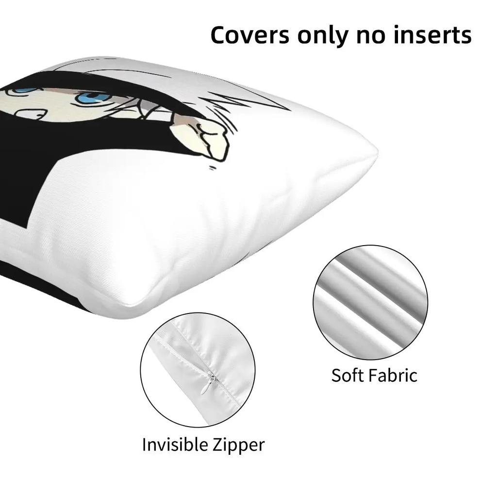 Gojo Manga Kawaii Japanese Anime 2 Pcs Square Pillowcase Pillow Cover Cushion Decor Comfort Throw Pillow For Home Car