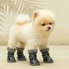 4 Pares Suelas de Goma Zapatos de Invierno para Perros Antideslizantes Impermeables Botas para Perros Zapatos de Forro Polar para Perros Días Lluviosos