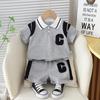 2Stk/Sets Sommer Baby Mädchen Kleidung Anzug Kinder Jungen Mode T-Shirt + Shorts Kleinkind Lässiges Sportkostüm Kinder Trainingsanzüge Sommer