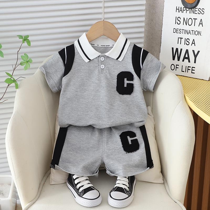 2Pcs/Sets Summer Baby Girl Clothes Suit Children Boys Fashion T-Shirt + Shorts Toddler Casual Sports Costume Kids Tracksuits Summer