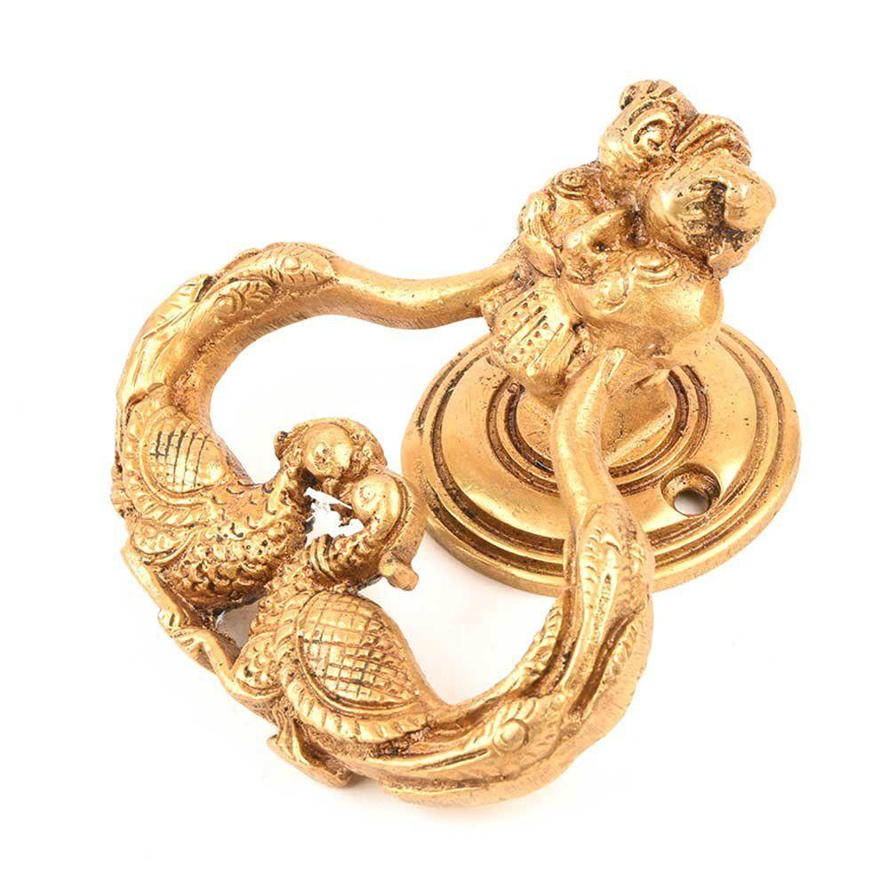 Dragon Face Brass Door Knockers - Georgious Entrance Decoration for Home - Gold Home Accessories Item