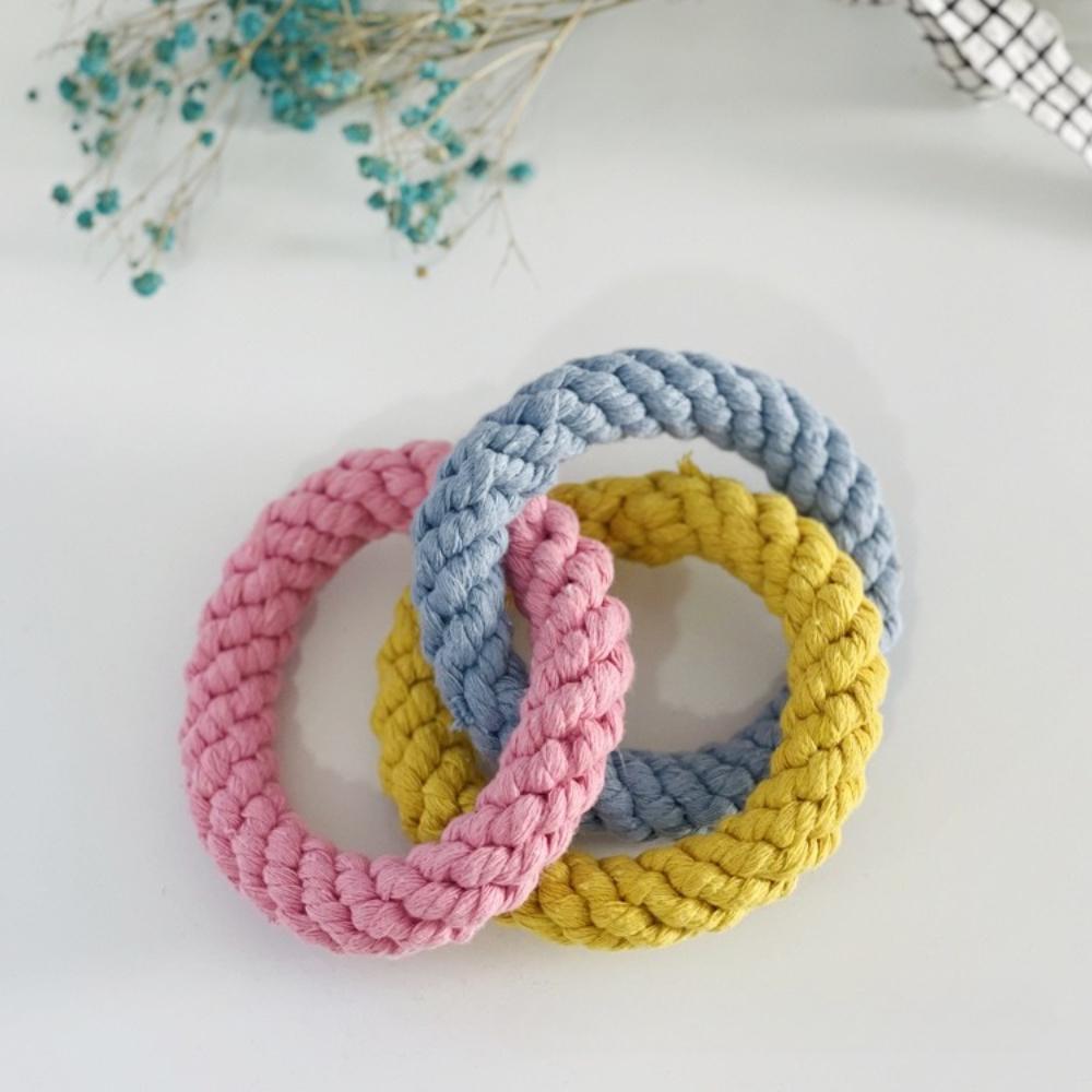 Baumwoll Hundespielzeug Welpen Kauspielzeug Seilknoten Spielzeug Langlebig Geflochtenes Hundespielzeug Hund Zähne Reinigen Geflochtenes Knochenseil Haustierprodukte