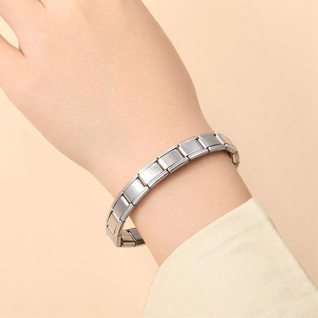 Edelstahl Armband Anhänger Klassische Italienische Kettenglieder für Männer Frauen Armband Bangle Schmuck Geschenke Pulseras De Mujer