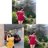 Sexy Girl Crossed Neckline Dress With Pleated Design For Date Night