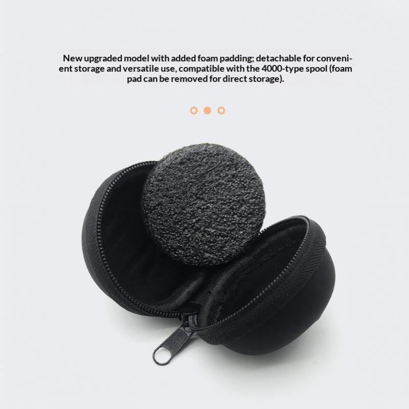 1Set Round Hard Shell Fishing Spool Case Portable Shockproof Bag For Spare Spinning Baitcasting Reel Spools Protective