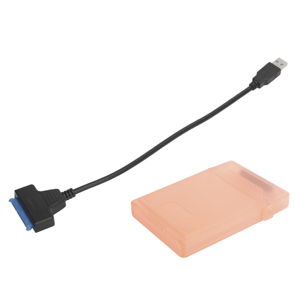 Hard Disk Adapter Cable 2.5in SATA USB3.0 HDDSSD Conversion Cord with Protection BoxRed