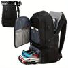 Spacious 17-inch Laptop Backpack For Travel, Camping, And Outdoor Activities, With Separate Compartment For Shoes, Suitable For Both Men And Women.