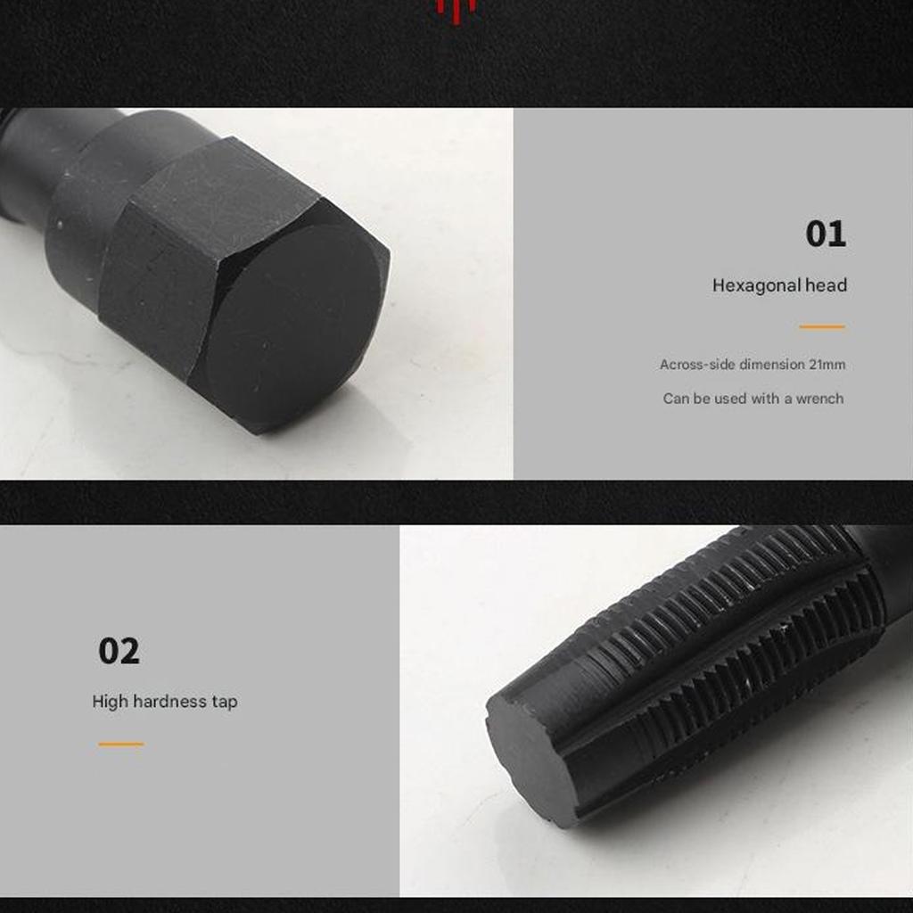 Professional Thread Chaser Tool For Damaged Spark Plugs Holes Universal Thread Restorer Tap for Most Car Models