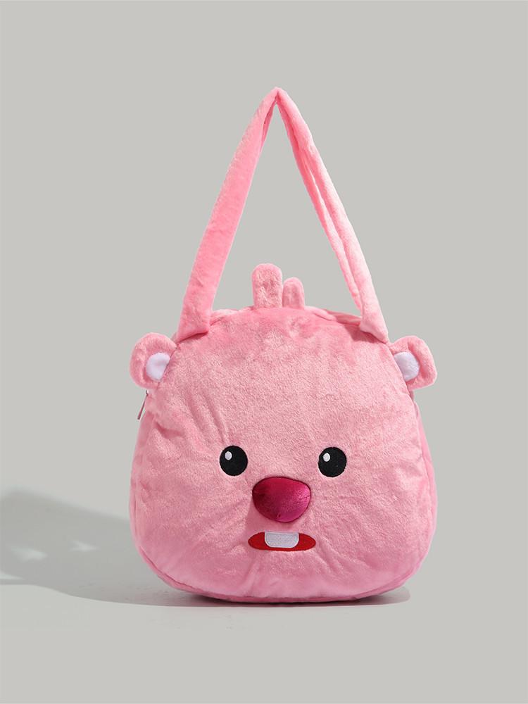 

New cute little beaver Ruby loopy Internet celebrity plush handbag large capacity casual versatile shoulder bag