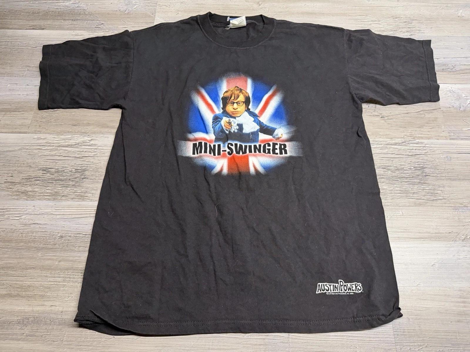 Vintage 2002 Austin Powers Mini Me Mini Swinger Movie Promo T-Shirt XL Funny Y2K S