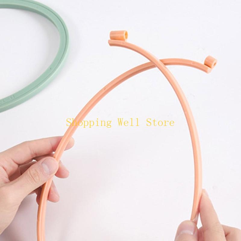 KX4B Set Of 5 Embroidery Hoop with Spring Clip Embroidery Display Frame Oval Stitching Hoop Embroidery Display Frame CN