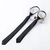 Black Lazy Zipper Tie Men's Business Dress Work Professional Tie Team Performance Studio Shirt Accessories