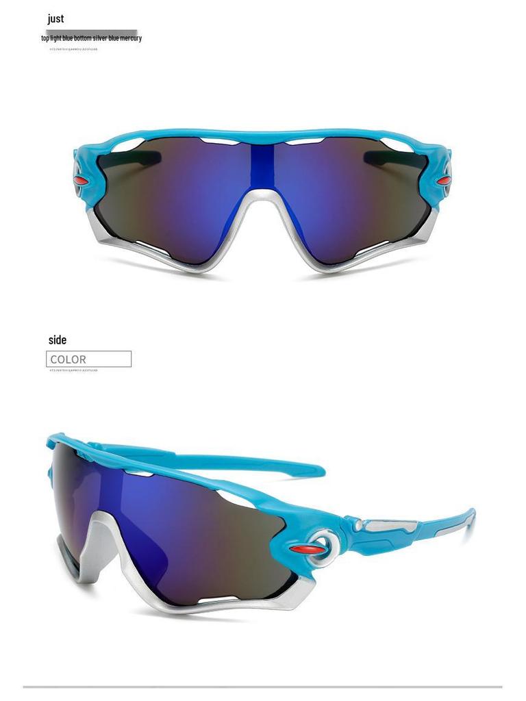 Men's Trendy Windproof Cycling Sunglasses - Anti-UV, Explosion-Proof, Cool Outdoor Sports Glasses