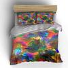 Colorful Abstract Leaves Pattern Bedding Duvet Cover Set Duvet Cover Pillowcases  (1*Duvet Cover 2*Pillowcases, without duvet insert)