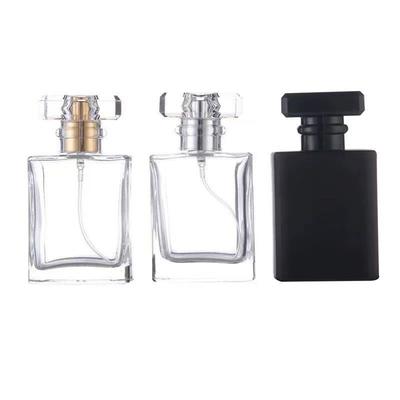 5 szt. 10 szt. 20 szt. 50 ml Przezroczyste Czarne Butelki Perfum Kieszonkowe Szklane Butelki Z Rozpylaczem Puste Butelki Butelka Z Rozpylaczem Mgiełki