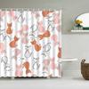 Cartoon Cute Shower Curtain, Funny Animals Cat Rainbow Colorful Butterfly Kids Boys Girls Bathroom Bathtub Screen Decoration