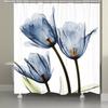 Versatile 3d Mart Waterproof Lotus Print Bathroom Polyester Shower Curtain Featuring 12 Hooks For Any Bathroom Style