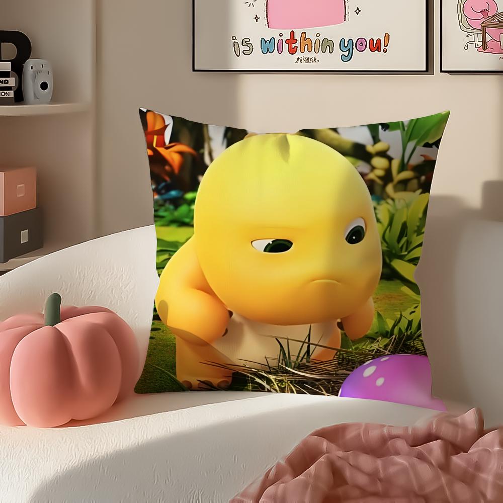 Chubby Cute Chinese Character NNailong Cushion Cover Pillowcase Short Plush Invisible zipper Room Sofa Cushion Cover