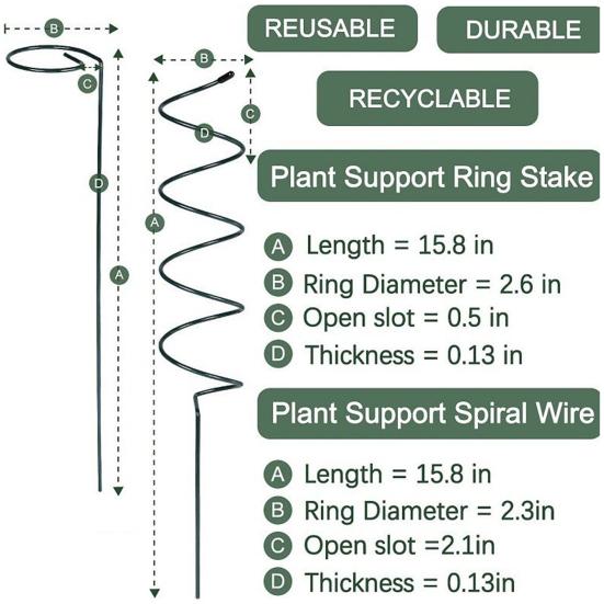 Plant Climbing Frame Windproof Spiral Design Easy To Install Twisted Design Plant Supports Weather-resistant Plant Stakes