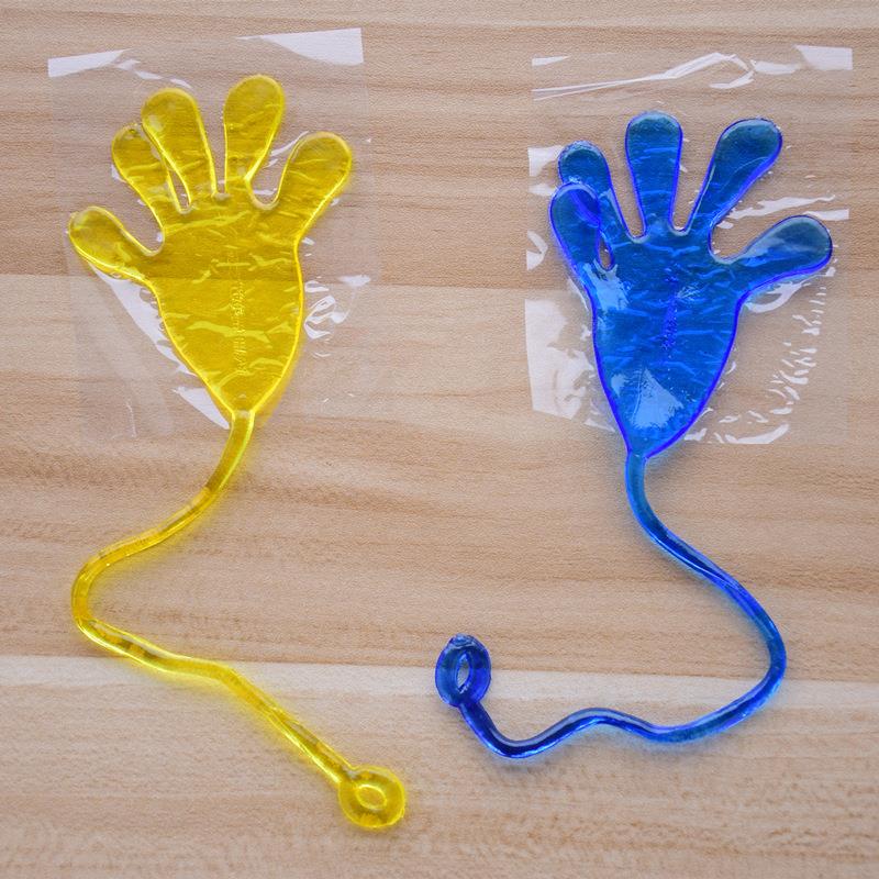 New Creative Glitter Stretchy Sticky Hands Toy Vinyl Funny Toy Party Favor Birthday Gift Children 1 Piece Magic Props  Well Made