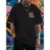 European Size Graphic Summer Outdoor Men's Short-sleeved T-shirt for Summer Fashion Trendy Top Printed Men's Base Shirt Spring and Summer Round Neck