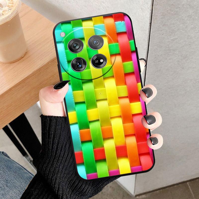 Etui Osłona Na OnePlus 12 Na OnePlus12 Fundas Nowe Czarne Miękki Silikon TPU Ochronne Etui Na Telefon Dla One Plus 12 Zderzak Coque