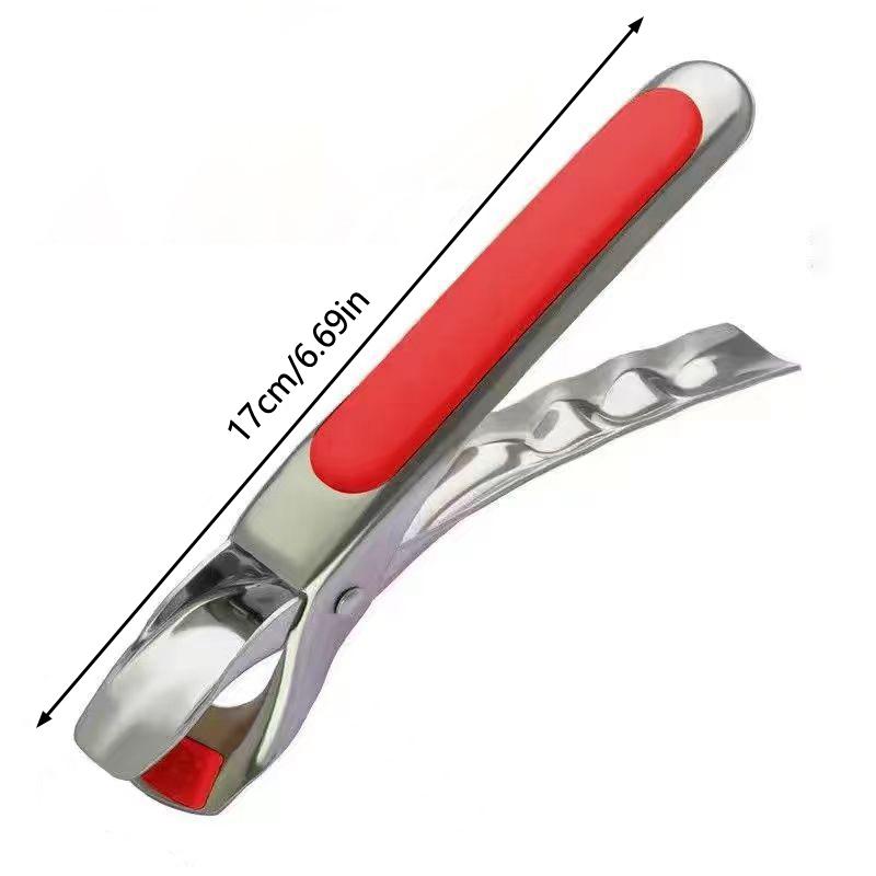 Anti-Scald Gripper Clip  Dish Non-Slip Plate Bowl Clip Retriever Tongs Silicone Handle Bowl Dishes Anti-Scald Kitchen Tool