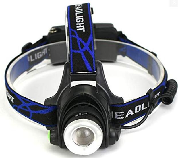 Broadwatch LED Zoom 800 for and Nighttime Work Headlight, Lumens, Powerful, Emergencies, Disasters, Camping, (Battery Operated)