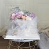 Valentine's Day Qixi Cake Topper: Lace Yarn Flower Border Ribbon Decoration Insert