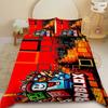 Cartoon Avat R-RobloxeS Bedding Set 2/3Pcs Duvet Cover with Pillowcases Comforter Cover for Kids Boys Bedroom Decor Queen 2/3pcs