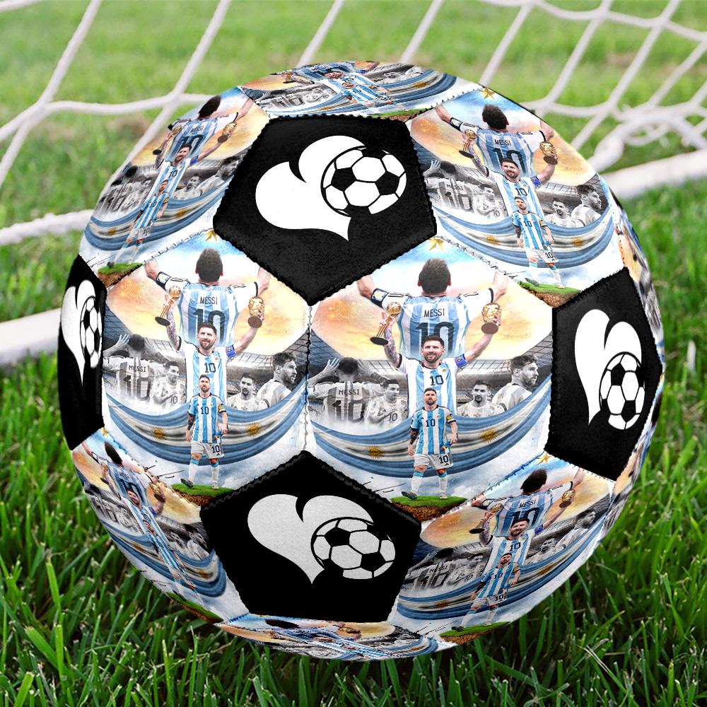 Messi 10 Number Wins World Cup Soccer Ball Size 5 Football Machinestitched Indooroutdoor Training And Matches For Football Accessories