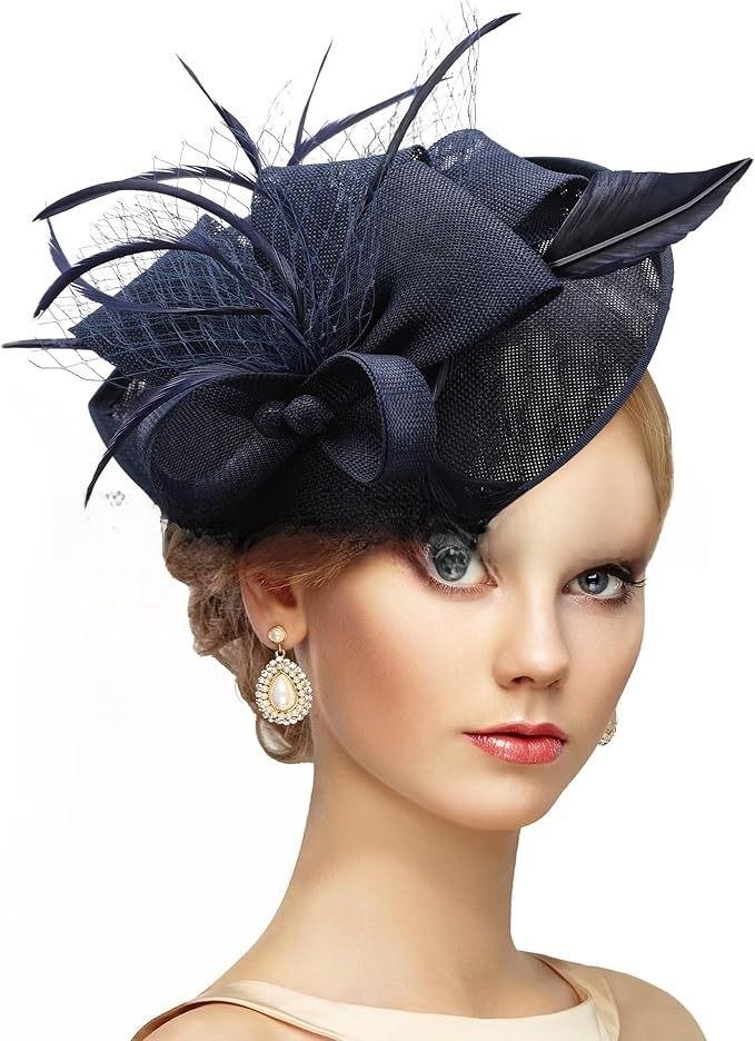 Art Deco Style Linen Hat With Short Brim For Vintage Fashion And Gatherings