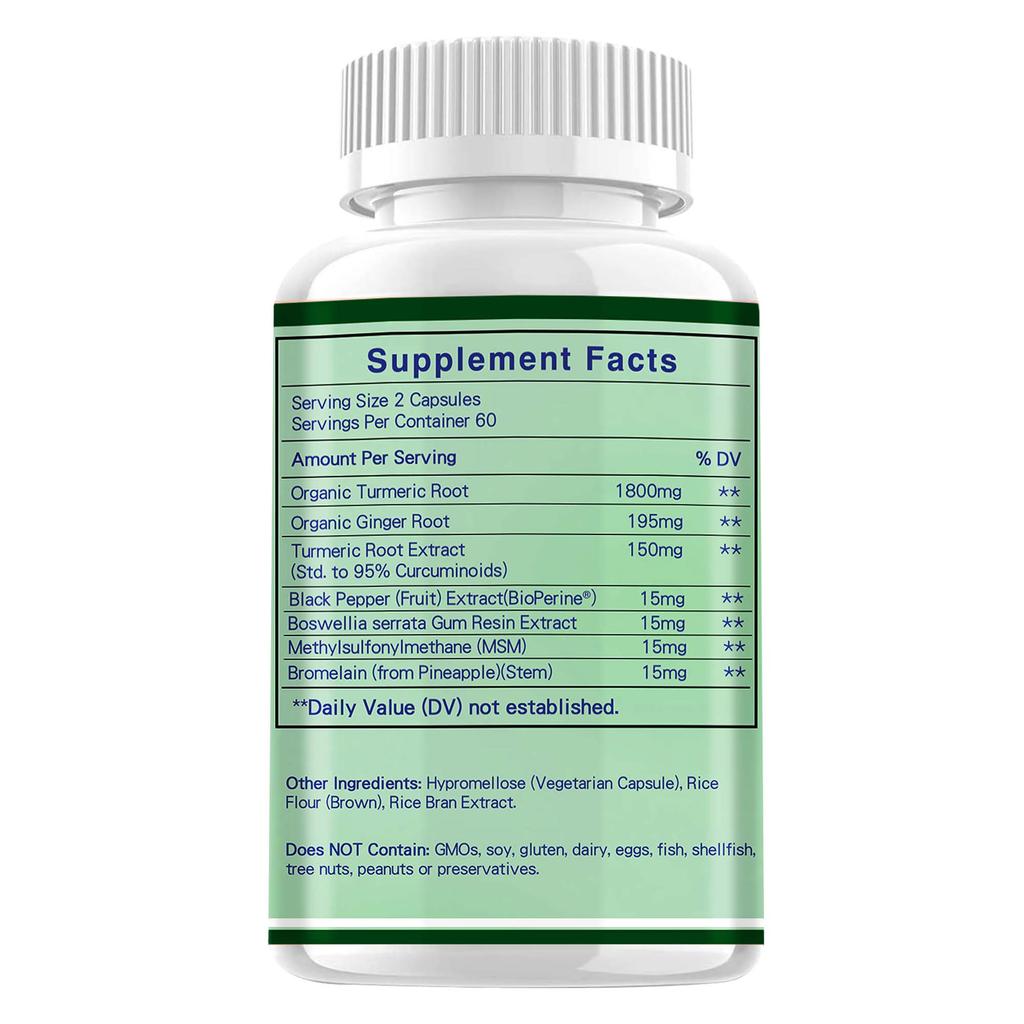 Buporai Curcumin and Ginger Root Capsules - Joint Health