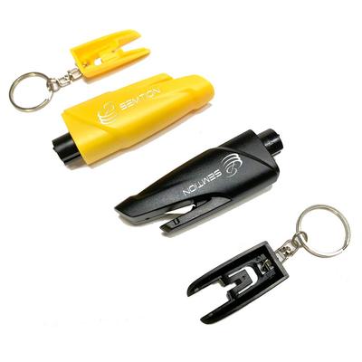 SEMTION Car Emergency Escape Hammer Safety Hammer with Key Holder Set of 2 (Black-Yellow)