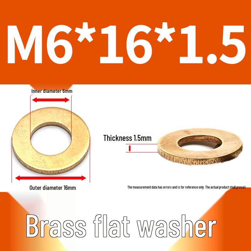 Brass and Copper Shim Washers: Sizes M2-M20