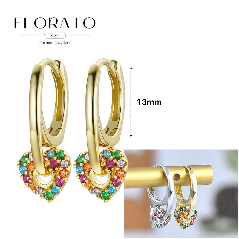 Evil Eye 925 Silver Ear Needle Exquisite Shell Zircon Retro Geometric Pendant Earrings for Women Fashion Party Jewelry